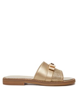 Tommy Hilfiger Klapki Sandal T4A2-33942-0572 M Złoty ze sklepu MODIVO w kategorii Klapki dziecięce - zdjęcie 182597293