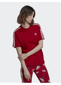 adidas T-Shirt THEBE MAGUGU HK5209 Czerwony Regular Fit ze sklepu MODIVO w kategorii Bluzki damskie - zdjęcie 182597383