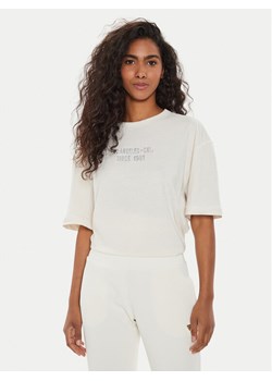 Guess T-Shirt W4YI18 JA914 Écru Regular Fit ze sklepu MODIVO w kategorii Bluzki damskie - zdjęcie 182597582