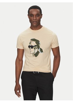 KARL LAGERFELD T-Shirt 755067 552241 Beżowy Regular Fit - id: 0000305124869 - marki Karl Lagerfeld - 182597751 KARL LAGERFELD T-Shirt 755067 552241 Beżowy Regular Fit ze sklepu MODIVO w kategorii T-shirty męskie - zdjęcie 182597751