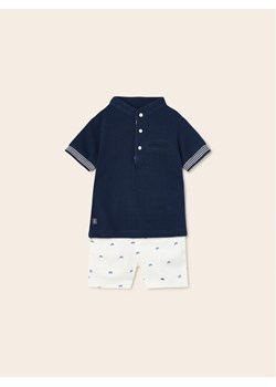 Mayoral Komplet polo i spodenki 1296 Biały Regular Fit ze sklepu MODIVO w kategorii Komplety niemowlęce - zdjęcie 182597801