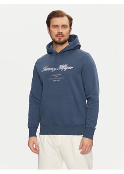 Tommy Hilfiger Bluza Script Logo MW0MW33631 Niebieski Regular Fit ze sklepu MODIVO w kategorii Bluzy męskie - zdjęcie 182598023