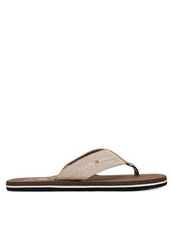 Tommy Hilfiger Japonki Chambray Beach Sandal FM0FM05570 Beżowy ze sklepu MODIVO w kategorii Klapki męskie - zdjęcie 182598154