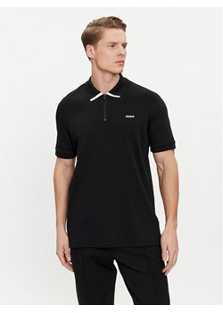 Hugo Polo Dalomino 50511721 Czarny Regular Fit ze sklepu MODIVO w kategorii T-shirty męskie - zdjęcie 182598183