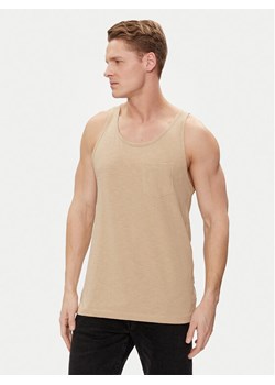Jack&Jones Tank top Tampa Slub 12252180 Beżowy Standard Fit ze sklepu MODIVO w kategorii T-shirty męskie - zdjęcie 182598334