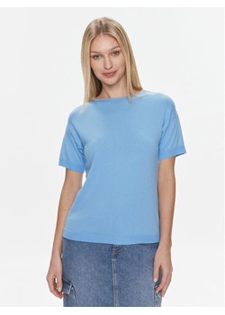 United Colors Of Benetton T-Shirt 103CD102M Niebieski Regular Fit ze sklepu MODIVO w kategorii Bluzki damskie - zdjęcie 182598394