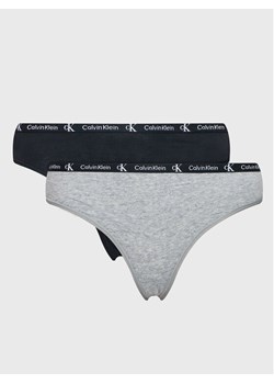 Calvin Klein Underwear Komplet 2 par stringów 000QD3990E Kolorowy ze sklepu MODIVO w kategorii Majtki damskie - zdjęcie 182598491