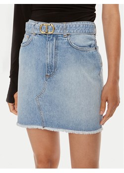 TWINSET Spódnica jeansowa 241TT2391 Niebieski Straight Fit ze sklepu MODIVO w kategorii Spódnice - zdjęcie 182598560