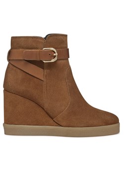 Geox Botki D Elidea Wedge D46VQA 02243 CD500 Brązowy ze sklepu MODIVO w kategorii Botki - zdjęcie 182598592