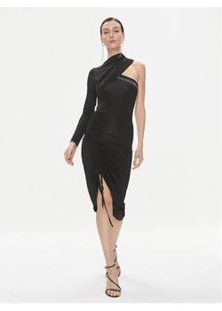 Just Cavalli Sukienka koktajlowa 75PAO9A7 Czarny Slim Fit ze sklepu MODIVO w kategorii Sukienki - zdjęcie 182598983