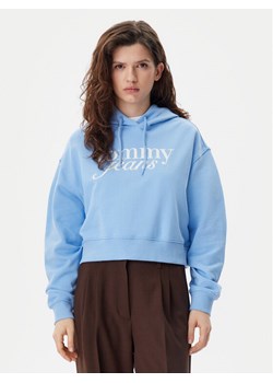 Tommy Jeans Bluza Script DW0DW20306 Niebieski Relaxed Fit ze sklepu MODIVO w kategorii Bluzy damskie - zdjęcie 182599211