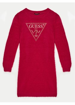 Guess Sukienka dzianinowa J4BK11 Z3K20 Czerwony Regular Fit ze sklepu MODIVO w kategorii Sukienki dziewczęce - zdjęcie 182599300