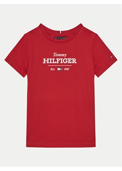 Tommy Hilfiger T-Shirt KB0KB09356 S Czerwony Regular Fit ze sklepu MODIVO w kategorii T-shirty chłopięce - zdjęcie 182599463