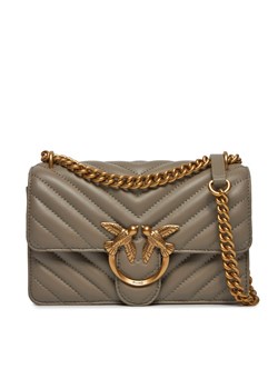 PINKO Torebka Love One Mini Dc PE 24 PLTT 100074 A0GK Beżowy ze sklepu MODIVO w kategorii Kopertówki - zdjęcie 182599582