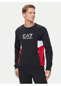 EA7 Emporio Armani Bluza 3DPM14 PJLIZ 1578 Granatowy Regular Fit ze sklepu MODIVO w kategorii Bluzy męskie - zdjęcie 182599862