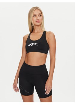 Reebok Top Train BL Bra 100075674 Czarny Slim Fit ze sklepu MODIVO w kategorii Bluzki damskie - zdjęcie 182599923