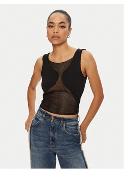 PINKO Top 103296 A1QC Czarny Slim Fit ze sklepu MODIVO w kategorii Bluzki damskie - zdjęcie 182600014
