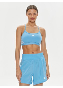 adidas Biustonosz sportowy Aeroreact Training IU1722 Błękitny ze sklepu MODIVO w kategorii Biustonosze - zdjęcie 182600031