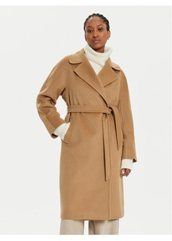Weekend Max Mara Płaszcz wełniany Cascia 2425016082 Beżowy Regular Fit ze sklepu MODIVO w kategorii Płaszcze damskie - zdjęcie 182600091