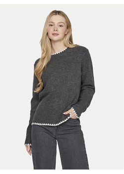 Vila Sweter Hefna 14098864 Szary Regular Fit ze sklepu MODIVO w kategorii Swetry damskie - zdjęcie 182600201