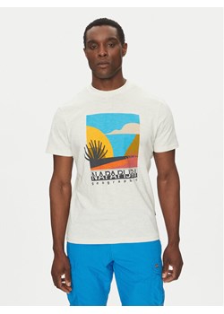 Napapijri T-Shirt S-Arbia NP0A4IE3 Écru Regular Fit ze sklepu MODIVO w kategorii T-shirty męskie - zdjęcie 182600314