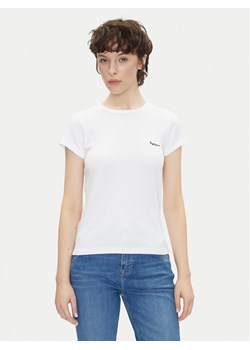 Pepe Jeans T-Shirt PL506037 Biały Regular Fit ze sklepu MODIVO w kategorii Bluzki damskie - zdjęcie 182600320