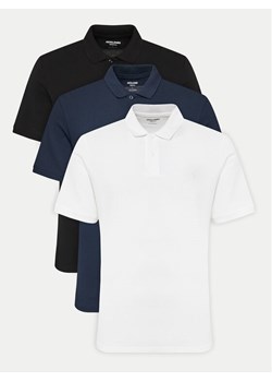 Jack&Jones Komplet 3 koszulek polo Basic 12277753 Kolorowy Slim Fit ze sklepu MODIVO w kategorii T-shirty męskie - zdjęcie 182600323