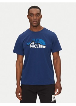 The North Face T-Shirt Mountain Line NF0A87NT Niebieski Regular Fit ze sklepu MODIVO w kategorii T-shirty męskie - zdjęcie 182600422