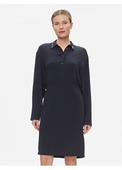 Tommy Hilfiger Sukienka koszulowa Smd Detail Fluid Knee Dress WW0WW41009 Granatowy Regular Fit ze sklepu MODIVO w kategorii Sukienki - zdjęcie 182600511