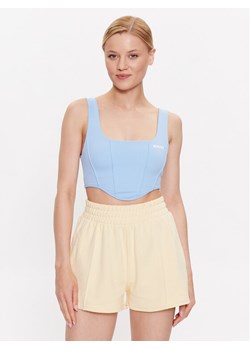 Guess Top Brigit V3GP02 MC04Z Błękitny Slim Fit ze sklepu MODIVO w kategorii Bluzki damskie - zdjęcie 182600533