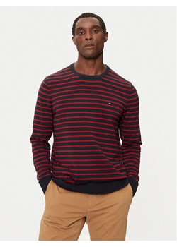 Tommy Hilfiger Sweter Essential MW0MW14748 Granatowy Regular Fit ze sklepu MODIVO w kategorii Swetry męskie - zdjęcie 182600780