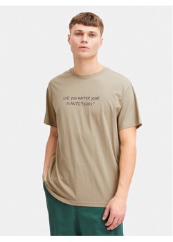 Solid T-Shirt Inam 21108141 Beżowy Regular Fit ze sklepu MODIVO w kategorii T-shirty męskie - zdjęcie 182601053