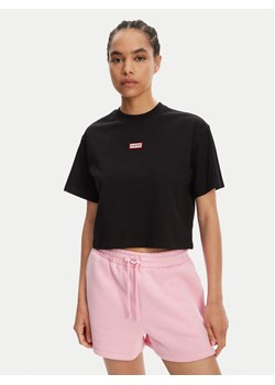 Hunter T-Shirt Leona HARW0070251 Czarny Regular Fit ze sklepu MODIVO w kategorii Bluzki damskie - zdjęcie 182601152