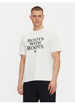 Timberland T-Shirt TB0A6F4N Biały Regular Fit ze sklepu MODIVO w kategorii T-shirty męskie - zdjęcie 182601201