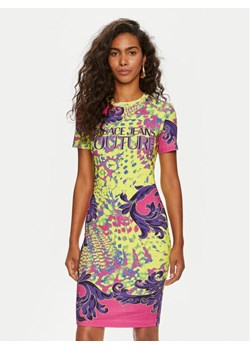 Versace Jeans Couture Sukienka codzienna 76HAO9P9 Żółty Regular Fit ze sklepu MODIVO w kategorii Sukienki - zdjęcie 182601290