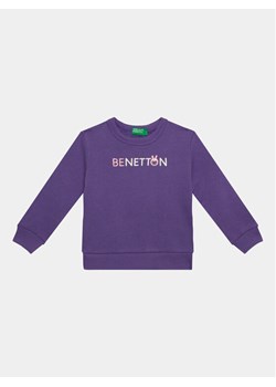 United Colors Of Benetton Bluza 3J70G10A5 Fioletowy Regular Fit ze sklepu MODIVO w kategorii Bluzy dziewczęce - zdjęcie 182601341