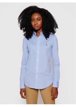Polo Ralph Lauren Koszula 211664427001 Błękitny Slim Fit ze sklepu MODIVO w kategorii Koszule damskie - zdjęcie 182601460