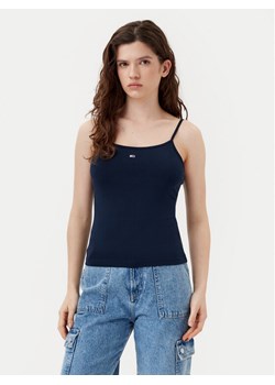 Tommy Jeans Top Essential DW0DW20675 Granatowy Slim Fit ze sklepu MODIVO w kategorii Bluzki damskie - zdjęcie 182601572