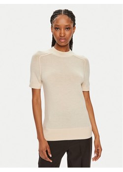 Calvin Klein Sweter K20K207206 Beżowy Regular Fit ze sklepu MODIVO w kategorii Swetry damskie - zdjęcie 182602043