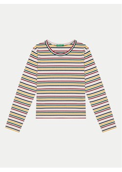 United Colors Of Benetton Bluzka 3XMLC10JJ Kolorowy Slim Fit - id: 0000304279898 - marki United Colors Of Benetton - 182602050 United Colors Of Benetton Bluzka 3XMLC10JJ Kolorowy Slim Fit ze sklepu MODIVO w kategorii Bluzki dziewczęce - zdjęcie 182602050