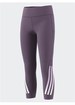 adidas Legginsy Training AEROREADY 3-Stripes High-Rise 7/8 Optime Pocket Leggings IJ7122 Fioletowy ze sklepu MODIVO w kategorii Spodnie dziewczęce - zdjęcie 182602090