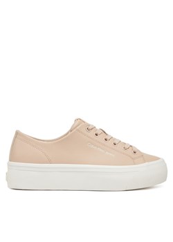 Calvin Klein Jeans Sneakersy Vulc Flatform Low Mg Lth YW0YW01771 Różowy ze sklepu MODIVO w kategorii Trampki damskie - zdjęcie 182602122