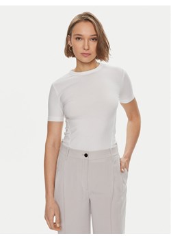 Calvin Klein T-Shirt K20K206553 Biały Slim Fit ze sklepu MODIVO w kategorii Bluzki damskie - zdjęcie 182602184