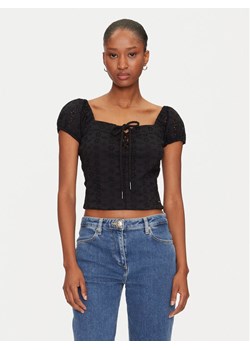 Guess Bluzka W5GP13 KCVA1 Czarny Slim Fit ze sklepu MODIVO w kategorii Bluzki damskie - zdjęcie 182602190