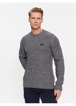 Aeronautica Militare Sweter 232MA1457L509 Szary Regular Fit ze sklepu MODIVO w kategorii Swetry męskie - zdjęcie 182602233