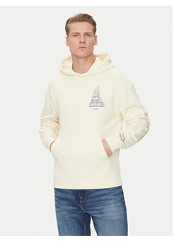 HUGO Bluza 50535344 Écru Regular Fit ze sklepu MODIVO w kategorii Bluzy męskie - zdjęcie 182602490