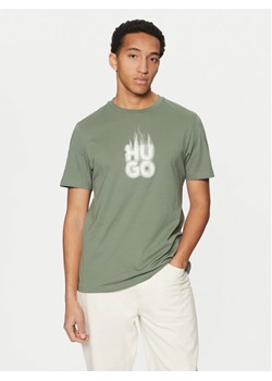HUGO T-Shirt Dalayer 50535363 Zielony Regular Fit ze sklepu MODIVO w kategorii T-shirty męskie - zdjęcie 182602614