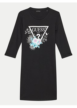 Guess Sukienka codzienna J3YK13 KA6W4 Czarny Regular Fit ze sklepu MODIVO w kategorii Sukienki dziewczęce - zdjęcie 182602761