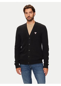 Guess Kardigan M4BR36 Z3HN2 Czarny Regular Fit ze sklepu MODIVO w kategorii Swetry męskie - zdjęcie 182602774