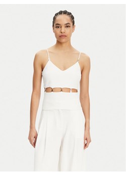 Patrizia Pepe Top 2C1635 A411 Biały Regular Fit ze sklepu MODIVO w kategorii Bluzki damskie - zdjęcie 182602794